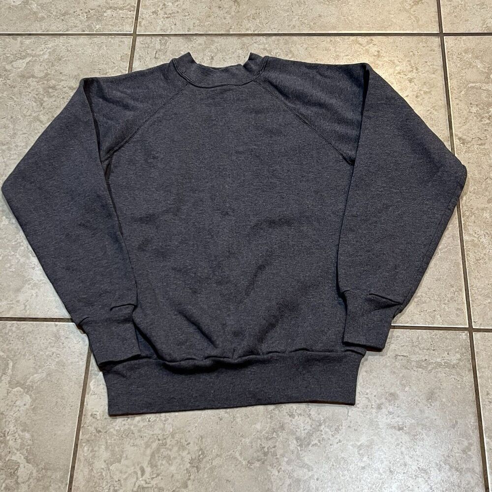 Vintage ICU 80s Women's: Medium Gray Crewneck‎ Sweatshirt USA Made 80s